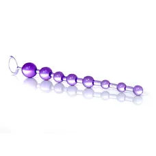 Boss Jelly Anal Beads Purple - анальний ланцюжок, 26х2.8 см (фіолетовий)