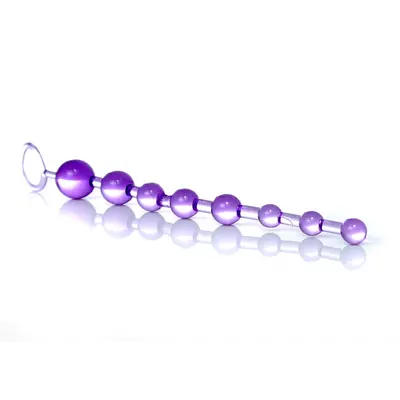 Boss Jelly Anal Beads Purple - анальний ланцюжок, 26х2.8 см (фіолетовий)