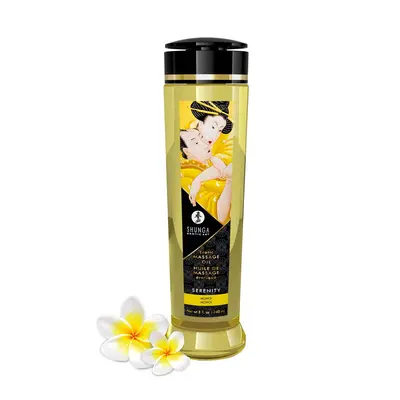Shunga Serenity Monoi - натуральна зволожуюча масажна олія із запахом моної, 240 мл.