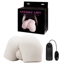 LyBaile Passion Lady Flower Baby - Мастурбатор вагіна-анус з вібрацією, 21 см (тілесний)