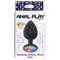 Toy Joy Rainbow Booty Jewel Large - Анальная пробка с радужным кристаллом в основании, 9х4.5 см (L)