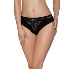 Passion PS001 Panties - Трусики з широкою гумкою та мереживом (чорні, розмір M)