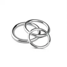 Sinner Gear Unbendable - Cock/Ball Ring & Glans Ring Set набор металлических эрекционных колец