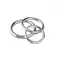 Sinner Gear Unbendable - Cock/Ball Ring & Glans Ring Set набір металевих ерекційних кілець