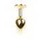 Металева анальна пробка із кристалом Boss Jewellery Gold PLUG