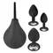 Orion Black Velvets Anal Kit - Набір для анальної стимуляції з 3 пробок та анального душу