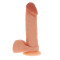 Get Real Silicone Dildo 8 Inch w Balls - Силиконовый фаллоимитатор с мошонкой, 17.5х4 см (телесный)