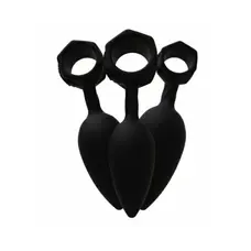 Bathmate Anal Training Plugs - Набір анальних пробок, 3шт (чорний)