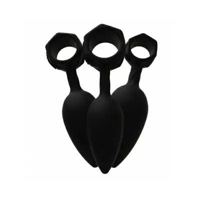 Bathmate Anal Training Plugs - Набір анальних пробок, 3шт (чорний)