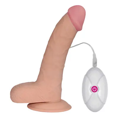 Вібратор LoveToy The Ultra Soft Dude Vibrating Flesh, 20 см