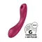 Satisfyer Curvy Trinity 1 - Вакуумний стимулятор + вібратор точки G, 17.5х3.9 см (червоний)