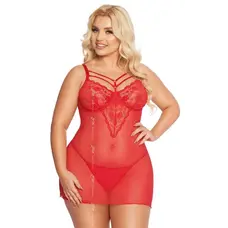 SoftLine Aldona - Ніжна сорочка, XL (червоний)