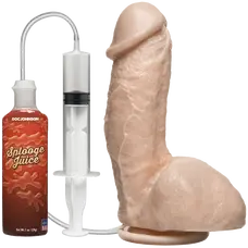 Doc Johnson Amazing Squirting Realistic Cock - Фалоімітатор з еякуляцією, 13.3х5см (тілесний)