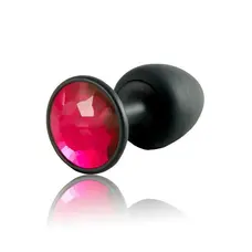 Dorcel Geisha Plug Ruby M анальна пробка зі зміщеним центром ваги та кристалом, 8х3.2 см (червоний)