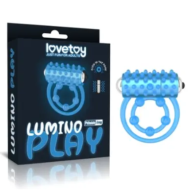 Lumino Play Vibrating Penis Ring - віброкільце, 5х2.5 см (блакитний)