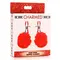 Charmed Pom Pom Nipple Clamps RED - Затискачі на соски (червоний)