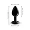 Dorcel - Diamond Plug - Металева анальна пробка з прикрасою у вигляді кристала (чорна) S