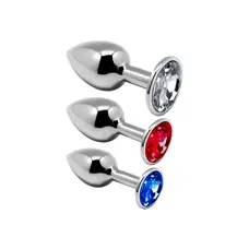 Alive Metal Plug Kit - Набір металевих анальних пробок, 8х3.4 см (різнокольоровий)
