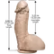 Doc Johnson Amazing Squirting Realistic Cock - Фалоімітатор з еякуляцією, 13.3х5см (тілесний)