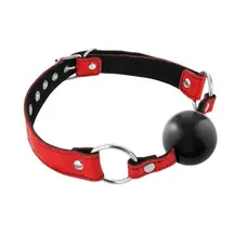 Кляп Fetish Tentation Premium Leather Gag With Silicone Ball