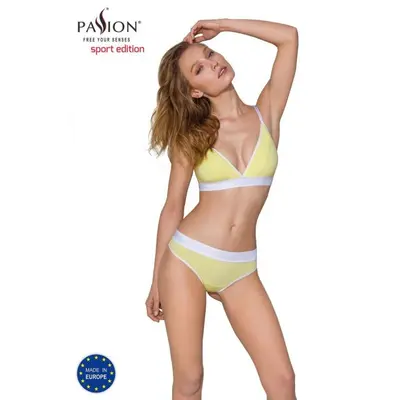 Passion PS007 Top - Спортивний топ із подвійними бретелями, M (жовтий)