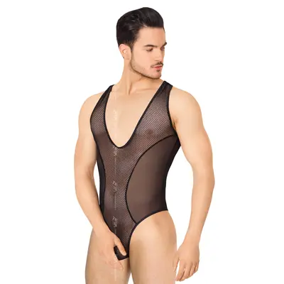 SoftLine Body 4609 - Чоловічий боді, XL (чорний)