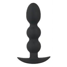 Orion Black Velvets Heavy Beads - Анальная пробка, 13,3х3,2 см (черный)