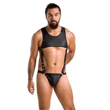 Passion - 056 BODY ADAM black - Сексуальний чоловічий боді, L/XL