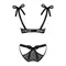 Obsessive Obsessivia 2-pcs set - Комплект белья: бюстгальтер и трусики, S/M (чёрный)
