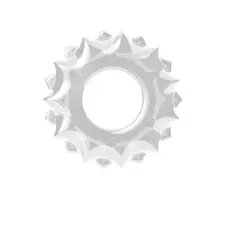 LoveToy Power Plus Cockring Clear - Рельєфне ерекційне кільце, 1.7 см (прозорий)