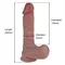Фаллоимитатор Erospace Natural Play Silicone Dildo D2, 20.6 см