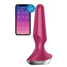 Satisfyer Plug-ilicious 2 - Анальная смарт-пробка, 14х3 см, (малиновая)