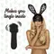 FeelzToys Mister Bunny - Мини-вибратор с двумя насадками, 13.5х3.5 см, (черный)