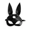 Кожаная маска Зайки Art of Sex - Bunny mask черная