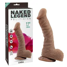 Chisa Naked Legend Politician Brown - Реалистичный фаллоимитатор, 19,5 см