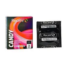 Holographic Recare Delay Candy Condoms 3 шт, пролонгуючий ефект