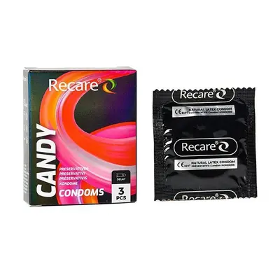 Holographic Recare Delay Candy Condoms 3 шт, пролонгуючий ефект