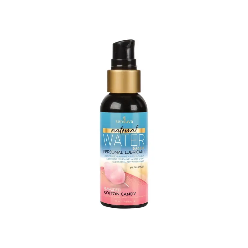 Sensuva Natural Water-Based Cotton Candy - Ароматизированная смазка на водной основе, 57 мл. (сахарная вата)