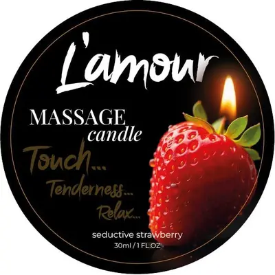 Массажная свеча L'amour Massage Candle Seductive Strawberry, 30 мл (клубника)