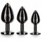 Taboom - S Butt Plug With Diamond Jewel - Анальна пробка, 7.2х2.7 см (чорний)