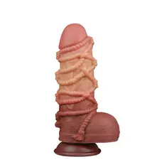 Фалоімітатор Dual-Layered Silicone Cock With Rope 9.5", 24.5 см