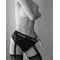 Мереживні трусики для страпона з підв’язками для панчіх Strap-On-Me Diva Harness, XS