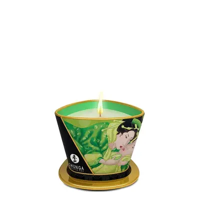 Shunga Massage Candle Exotic Green Tea - Масажна свічка з ароматом зеленого чаю, 170 мл