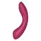 Satisfyer Curvy Trinity 1 - Вакуумний стимулятор + вібратор точки G, 17.5х3.9 см (червоний)