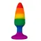 Wooomy Hiperloo Silicone Rainbow Plug L - Анальна пробка, 13.1х3.9 см