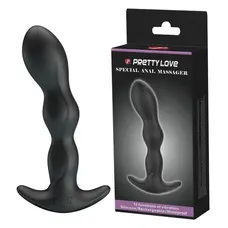 Pretty Love - Special Anal Massager - Анальна пробка з вібрацією, 13х3.3 см (чорний)