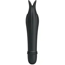 LyBaile Pretty Love Edward Black - Элегантный вибратор с раздвоенным носиком, 14.5х2.9 см (чёрный)
