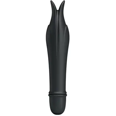 LyBaile Pretty Love Edward Black - Елегантний вібратор із роздвоєним носиком, 14.5х2.9 см (чорний)