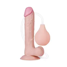 LoveToy Squirt Extreme Dildo Flesh 9'' - Кінчаючий фалос, 23х4.4 см