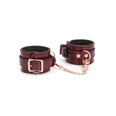 Шкіряні наручники Liebe Seele Wine Red Wrist Cuffs